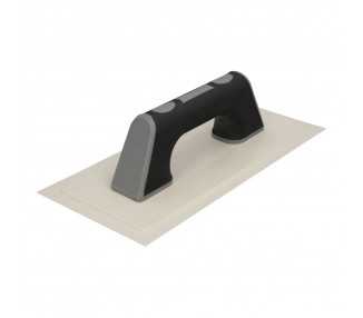Llana / Talocha Con Mango de Plastico ABS Borde Flexible. Especial Lechadas. Base 280x140 mm. Mango Ligero y Ergonomico