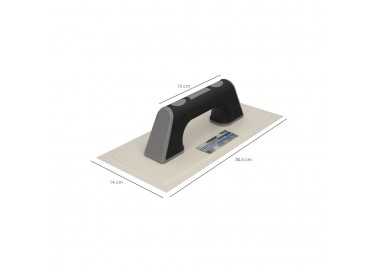 Llana / Talocha Con Mango de Plastico ABS Borde Flexible. Especial Lechadas. Base 280x140 mm. Mango Ligero y Ergonomico