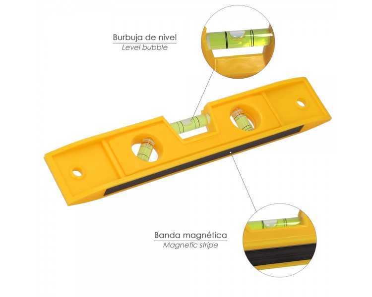 Nivel Burbuja Plastico, Base Magnetica 230 mm.