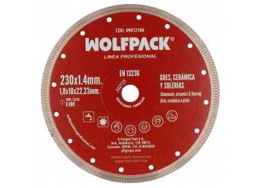 Disco Diamante Ø 230 mm. Porcelanicos, Gres, Ceramica, Solerias. Segmento Diamantado 10 mm.
