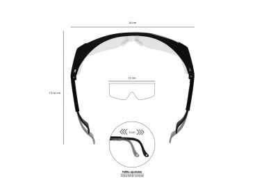 Gafas Proteccion Con Patillas Ajustables Certificación EN166. Lente Color Transparente. Gafas Protección Gafas Trabajo