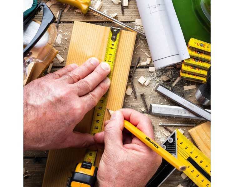 Lapiz Carpintero Standar Extralargo 5 Lapices. Marcador Carpinteria, Albañileria, Construcción.