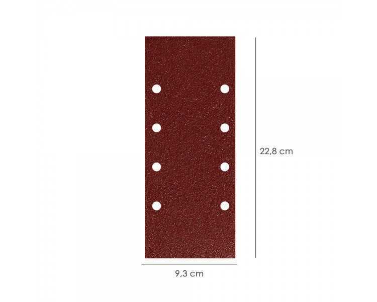 Lija Recambio Con Velcro 93x228 mm. con Agujeros Grano  180 (10 Piezas)