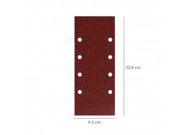 Lija Recambio Con Velcro 93x228 mm. con Agujeros Grano  180 (10 Piezas)