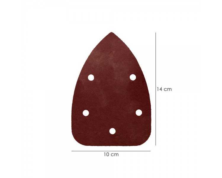 Lija Recambio Velcro Delta 140x100 mm. Con Agujero Grano 240. (10 Piezas)