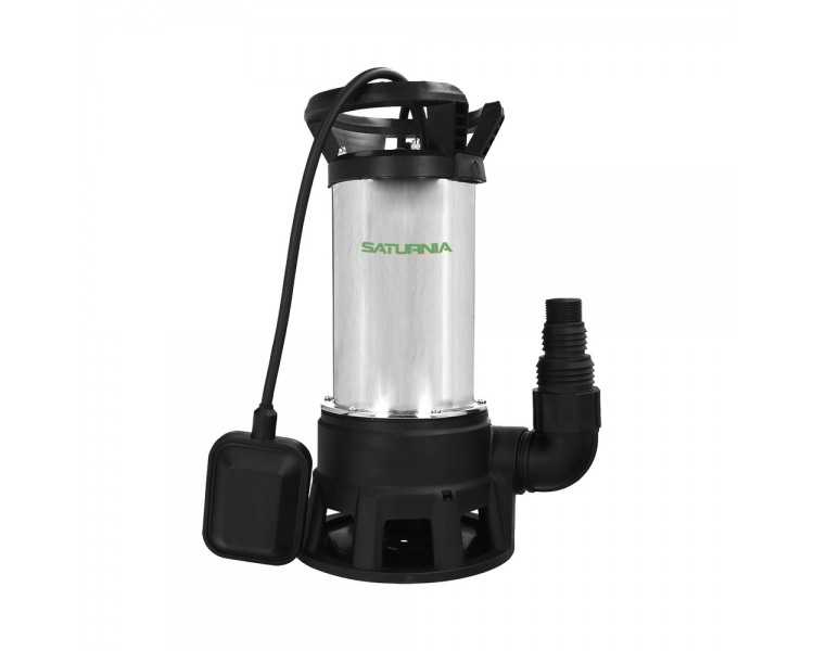 Bomba Aguas Sucias Sumergible Inoxidable 1.300 W. 25.000 lts/hora, Profundidad 7 Mts, Elevación 11 mts. Particulas max. Ø 38 mm.