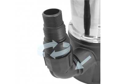 Bomba Aguas Sucias Sumergible Inoxidable 1.300 W. 25.000 lts/hora, Profundidad 7 Mts, Elevación 11 mts. Particulas max. Ø 38 mm.