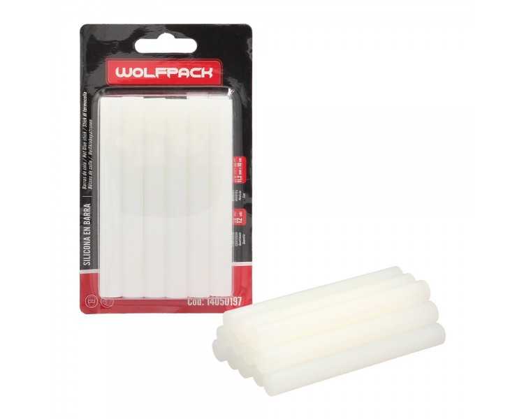 Barras De Pegamento Caliente Ø 11,2 mm. Blister 12 Unidades. Barras Silicona, Pegamento Pistola Termofusible, Silicona Pistola