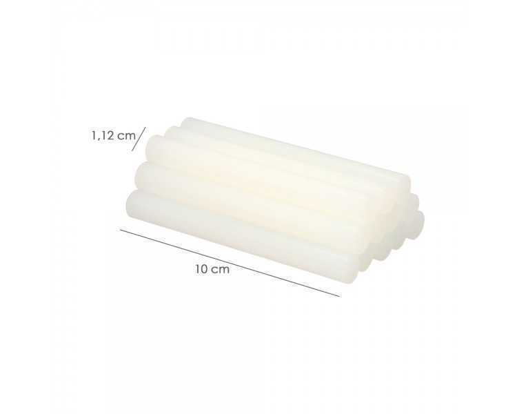 Barras De Pegamento Caliente Ø 11,2 mm. Blister 12 Unidades. Barras Silicona, Pegamento Pistola Termofusible, Silicona Pistola