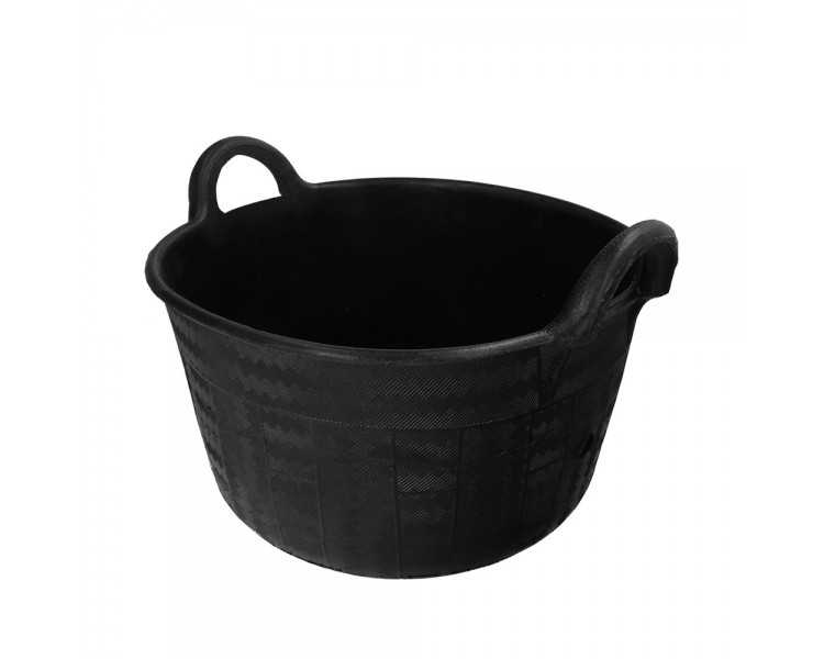 Espuerta Goma Carbonera 30 Litros Con Asas Base y Laterales Reforzado. Espesor 1 cm. Espuerta Obra, Cubo Goma Obra