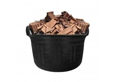 Espuerta Goma Carbonera 30 Litros Con Asas Base y Laterales Reforzado. Espesor 1 cm. Espuerta Obra, Cubo Goma Obra