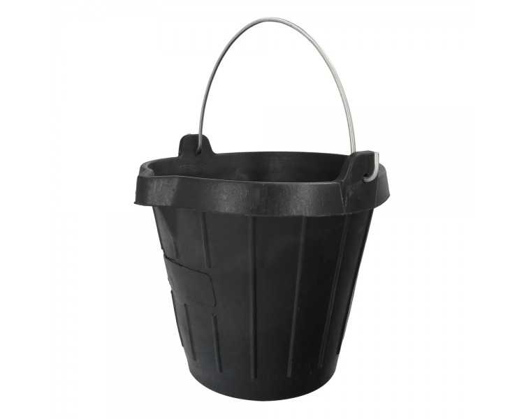 Cubo Obra Industrial Goma 10 Litros Con Pico Vertedor. Base y Laterales Reforzado. Espesor 1 cm. Espuerta Obra, Cubo Goma Obra