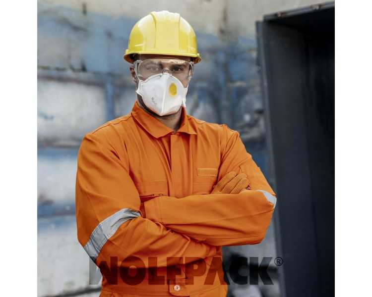 Mascarilla Respiratoria FFP2 Con Valvula. Plegable (20 Unidades) Envasadas Individualmente