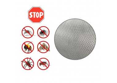 Tela Mosquitera Aluminio 18x14 Ancho 80 cm. Rollo 30 Metros. Malla Mosquitera Aluminio Anti Mosquitos, Antimoscas,