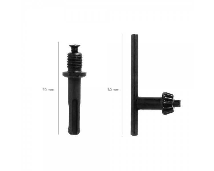 Adaptador Martillo SDS Plus A Portabrocas Ø 13 mm.mm. porta Brocas Con Llave, Adaptador Sds, Sds A Brocas