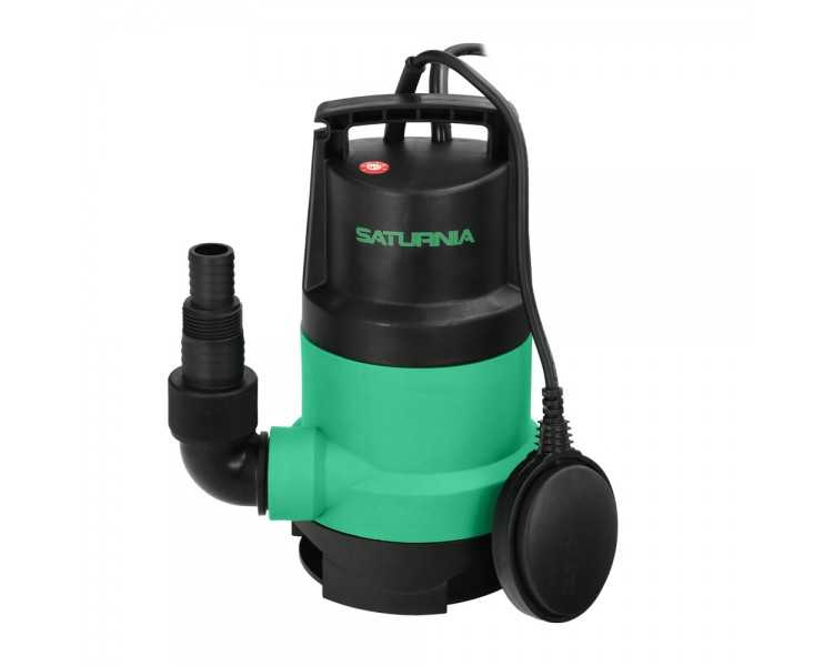 Bomba Aguas Sucias Sumergible 450 W. 8.000 lts/hora, Profundidad 5  Mts, Elevación 5,5 mts. Particulas max. Ø 30 mm.