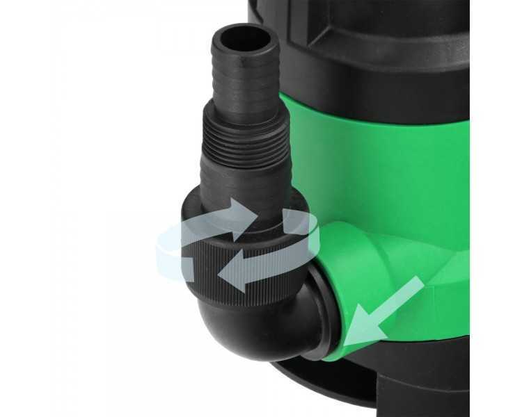 Bomba Aguas Sucias Sumergible 450 W. 8.000 lts/hora, Profundidad 5  Mts, Elevación 5,5 mts. Particulas max. Ø 30 mm.