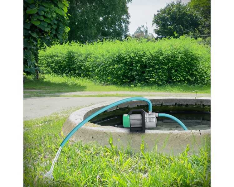Bomba Aguas Limpias Superficie Acero Inoxidable 1.300 W. 5.000 lts/hora, Profundidad 8 Mts Elevación 50 mts. Presion Max: 5 Bar