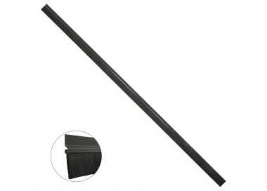 Burlete Para Puertas De Garaje Aluminio Negro Con Cepillo 2,5 m. Cepillo De Puerta, Burlete Garaje, Burlete Cepillo Cochera