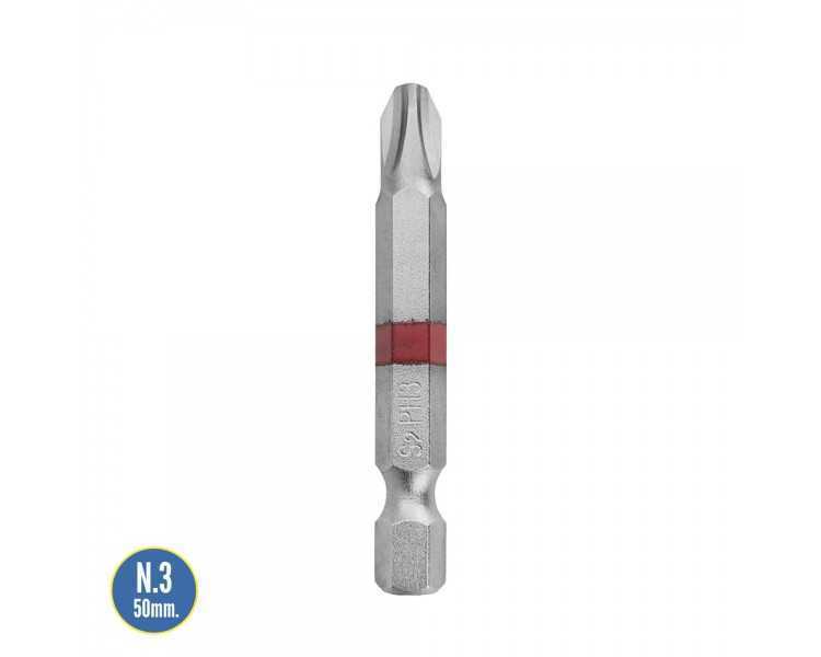 Puntas Largas Destornillador Phillips Nº 3 (2 Piezas). Acero S2 al Cromo Vanadio. Puntas Hexagonales, Destorpuntas,