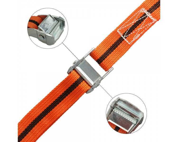 Cinta De Amarre Con Trinquete 5 metros x 38 mm. Trinquete Metalico Automatico, Cincha, Eslinga Mercancia, Correa Sujeción