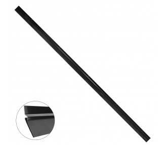 Burlete Para Puertas De Garaje Aluminio Negro Con Goma 2,5 m. Perfil Bajo Cochera Cepillo De Puerta, Burlete Garaje