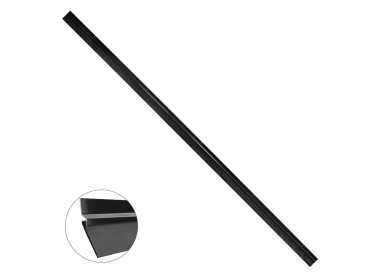 Burlete Para Puertas De Garaje Aluminio Negro Con Goma 2,5 m. Perfil Bajo Cochera Cepillo De Puerta, Burlete Garaje