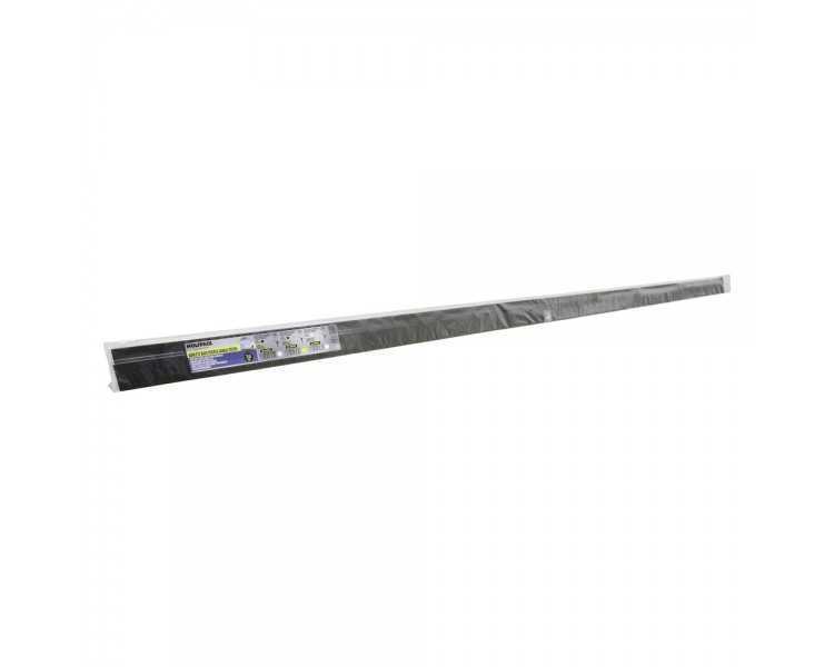 Burlete Para Puertas De Garaje Aluminio Negro Con Goma 2,5 m. Perfil Bajo Cochera Cepillo De Puerta, Burlete Garaje