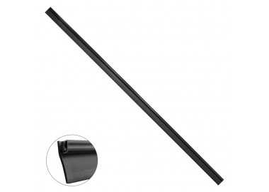 Burlete Reforzado Para Puertas De Garaje Aluminio Negro Con Goma 2,5 m. Perfil Bajo Cochera Cepillo De Puerta, Burlete Garaje