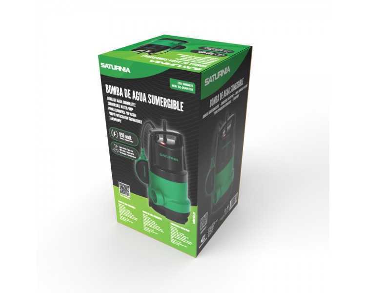 Bomba Aguas Sucias Sumergible 950 W. 14.000 lts/hora, Profundidad 7 Mts, Elevación 10 mts. Particulas max. Ø 30 mm.