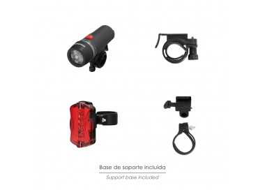 Kit Luces Led Delantera y Trasera Para Bicicleta / Patinete. Funcionamiento a Pilas.