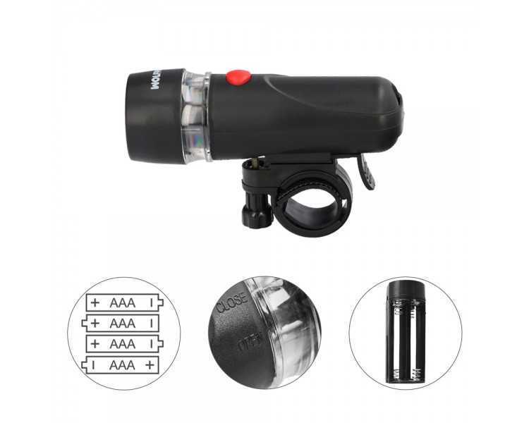 Kit Luces Led Delantera y Trasera Para Bicicleta / Patinete. Funcionamiento a Pilas.