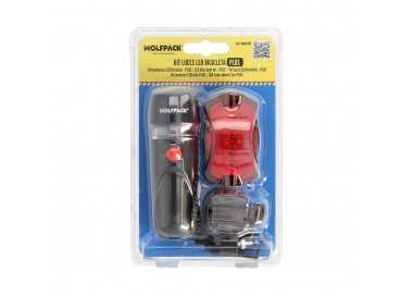 Kit Luces Led Delantera y Trasera Para Bicicleta / Patinete. Funcionamiento a Pilas.