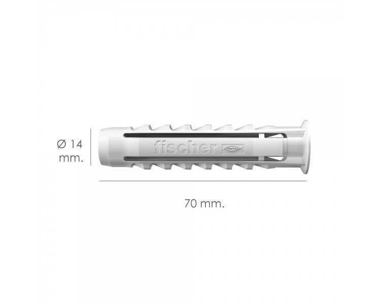 Taco Fischer Sx Plus Ø 14 x 70 mm. (Caja De 20 Piezas)