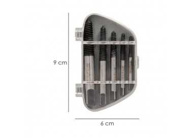 Juego Extractores Conicos Para Tornillos (5 Piezas). Medidas 3 A 18 mm. Extractor Tornillos, Saca Tornillos.