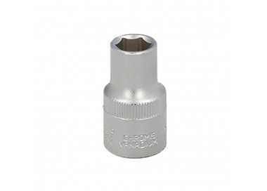 Llave Vaso 1/2" Hexagonal 12 mm. Perfil de 6 caras. Acero Cromo Vanadio, Aristas Redondas
