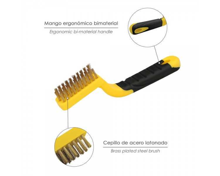 Cepillo Manual Acero Latonado Bujias | Cepillo De Puas | Cepillo Para Metales | Cepillo Abrasivo
