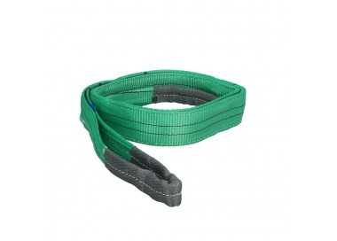 Eslinga Plana Doble Banda 2.000 Kg. Factor Seguridad 7:1, Longitud: 2 Metros Ancho 6 cm. 100% Poliester. Color Verde