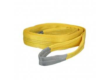Eslinga Plana Doble Banda 3.000 Kg. Factor Seguridad 7:1, Longitud: 3 Metros Ancho 9 cm. 100% Poliester. Color Amarilla