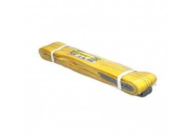 Eslinga Plana Doble Banda 3.000 Kg. Factor Seguridad 7:1, Longitud: 3 Metros Ancho 9 cm. 100% Poliester. Color Amarilla