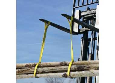Eslinga Plana Doble Banda 3.000 Kg. Factor Seguridad 7:1, Longitud: 5 Metros Ancho 9 cm. 100% Poliester. Color Amarilla