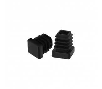 Contera Interior Plastico Cuadrada 16x16 mm. Color Negro. Bolsa 200 Unidades. Contera Mesa, Silla, Muebles, Estanteria