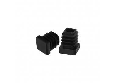 Contera Interior Plastico Cuadrada 16x16 mm. Color Negro. Bolsa 200 Unidades. Contera Mesa, Silla, Muebles, Estanteria