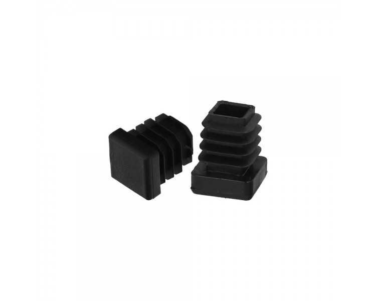 Contera Interior Plastico Cuadrada 20x20 mm. Color Negro. Bolsa 200 Unidades. Contera Mesa, Silla, Muebles, Estanteria