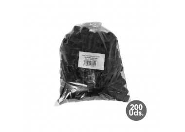 Contera Interior Plastico Cuadrada 20x20 mm. Color Negro. Bolsa 200 Unidades. Contera Mesa, Silla, Muebles, Estanteria
