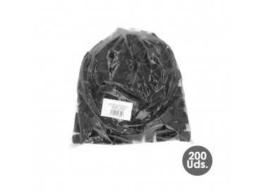 Contera Interior Plastico Cuadrada 25x25 mm. Color Negro. Bolsa 200 Unidades. Contera Mesa, Silla, Muebles, Estanteria