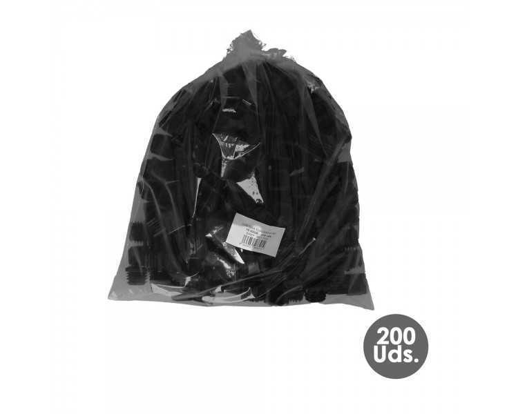 Contera Interior Plastico Cuadrada 30x30 mm. Color Negro. Bolsa 200 Unidades. Contera Mesa, Silla, Muebles, Estanteria
