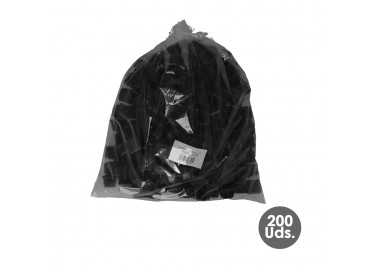 Contera Interior Plastico Cuadrada 30x30 mm. Color Negro. Bolsa 200 Unidades. Contera Mesa, Silla, Muebles, Estanteria