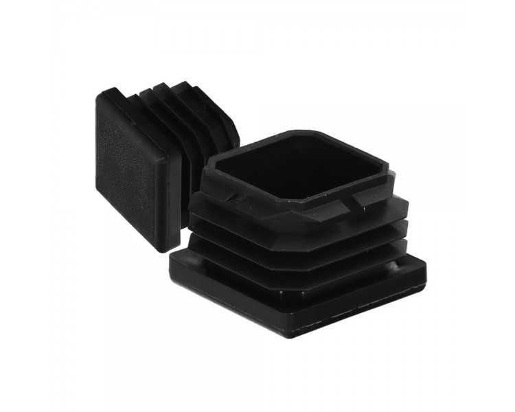 Contera Interior Plastico Cuadrada 35x35 mm. Color Negro. Bolsa 200 Unidades. Contera Mesa, Silla, Muebles, Estanteria