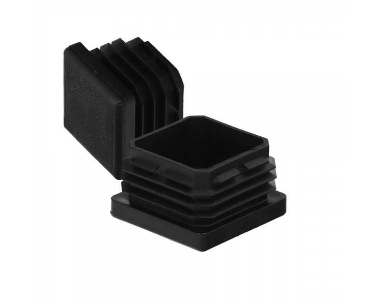 Contera Interior Plastico Cuadrada 40x40 mm. Color Negro. Bolsa 100 Unidades. Contera Mesa, Silla, Muebles, Estanteria